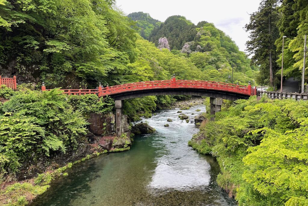 The red Shinkyo Bridge is an iconic bridge in Nikko.