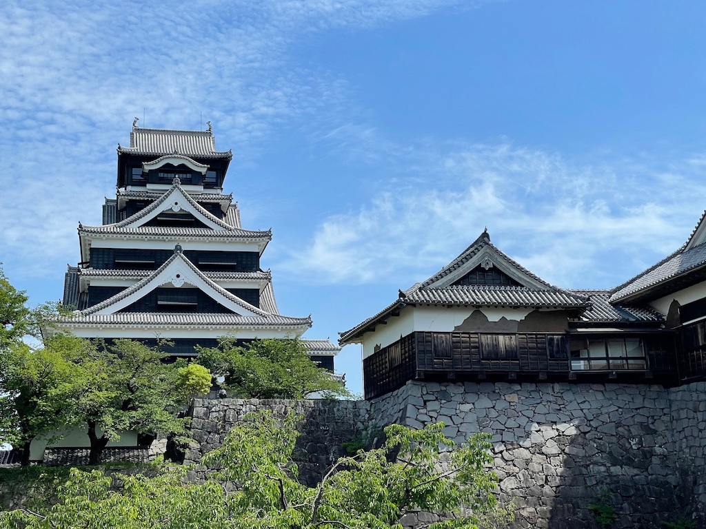 Majestic Kumamoto Castle in Kumamoto City.